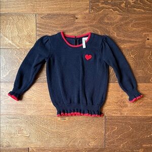 Janie and Jack Sweater with Heart Detail